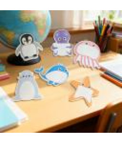 Sticky Notes, Cartoon Animal & Cute Creature Shapes - Creative Die-Cut Memo Pad, Adorable Note Pads